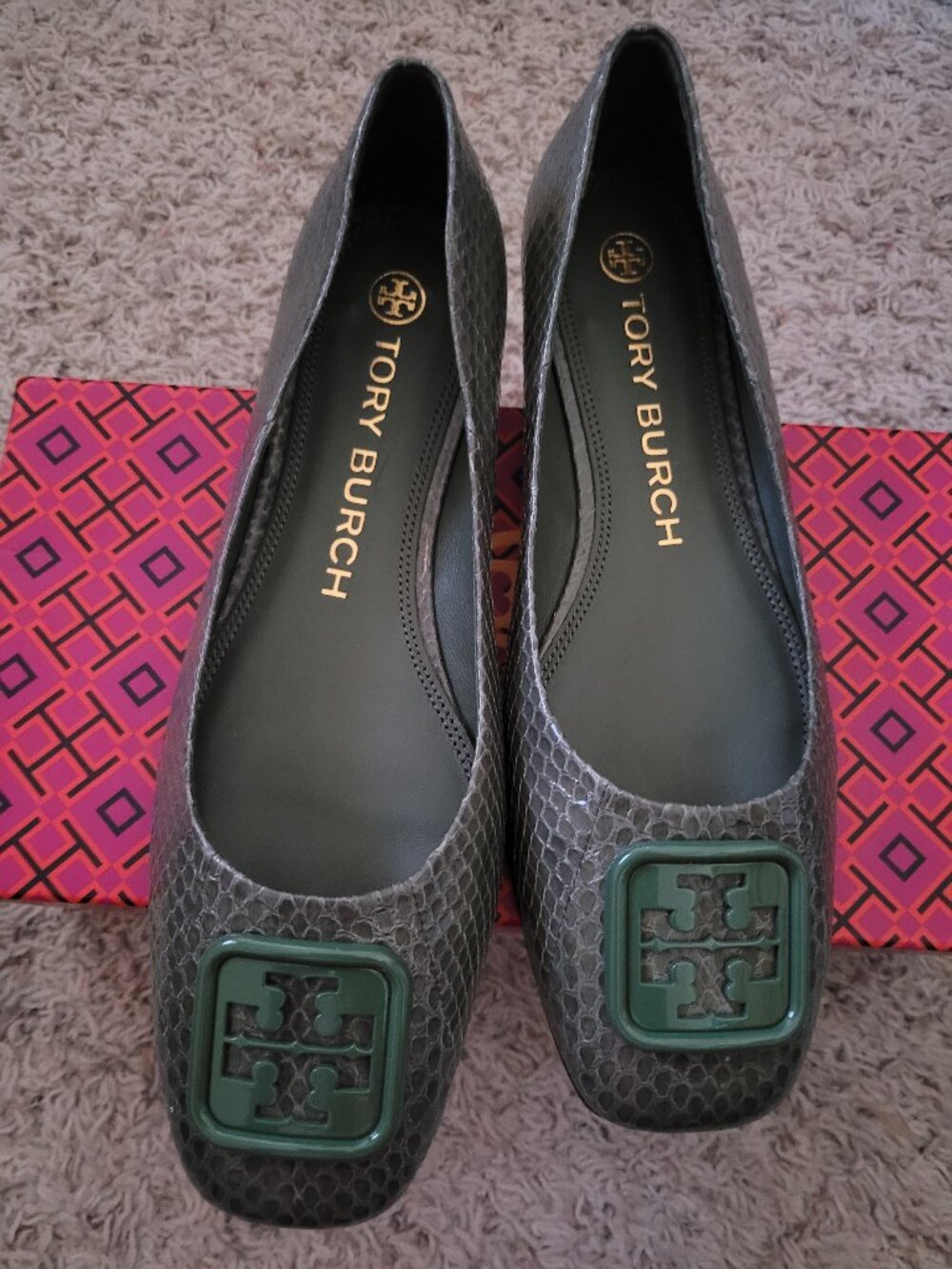 NIB Tory Burch Georgia Ballet Water Snake - 8.5